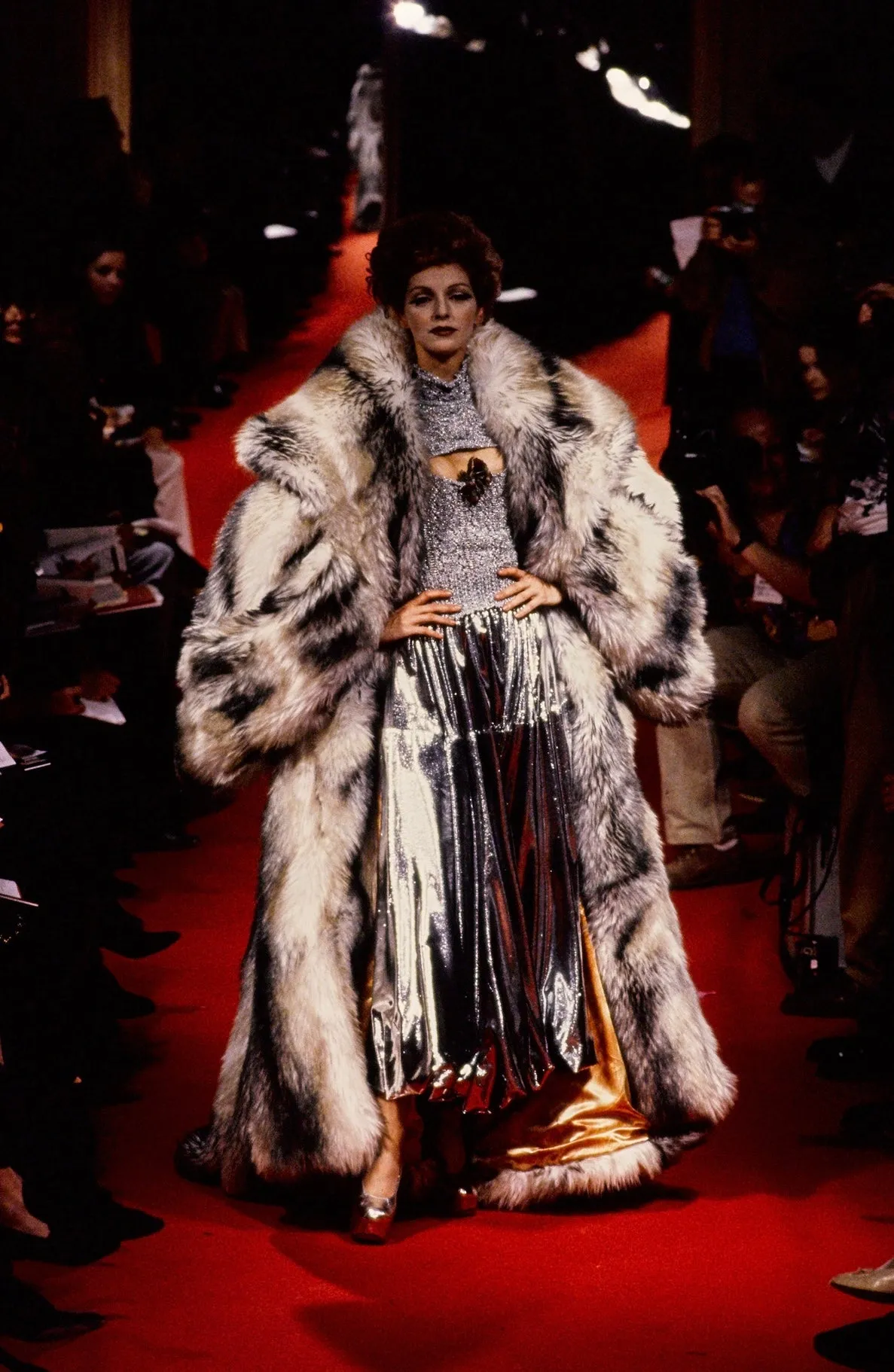 1993 F/W Metallic Silver Elevated Court Shoes