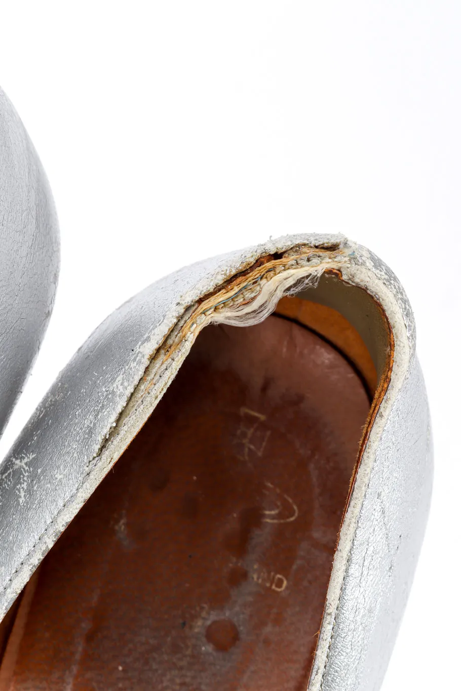 1993 F/W Metallic Silver Elevated Court Shoes