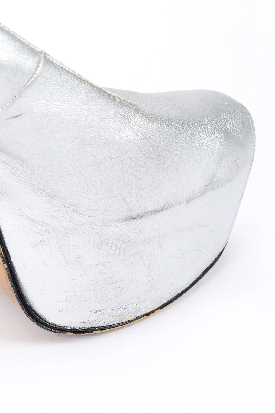 1993 F/W Metallic Silver Elevated Court Shoes