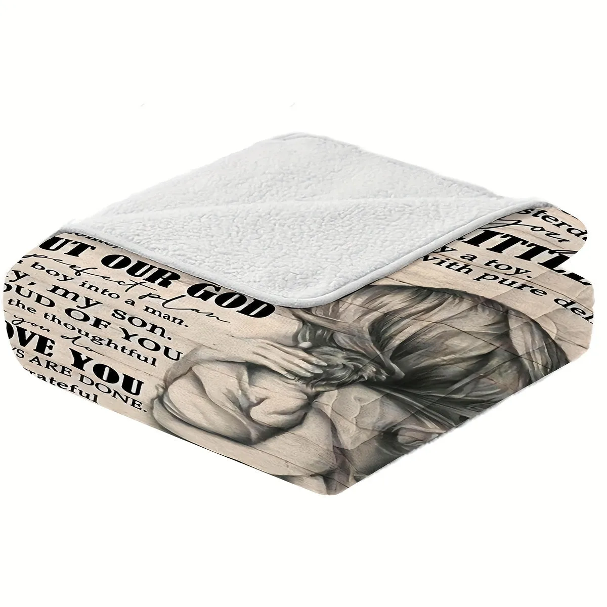 1pc Cozy Envelope Printed Flannel Blanket - Soft Bed Blankets for Warmth and Comfort - Perfect for Son, Couch, Bed, Sofa, Camping, and Travel, Great Gift Idea