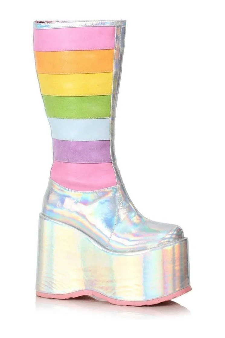 500-JADA Festival Boot | Silver Faux Leather