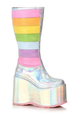 500-JADA Festival Boot | Silver Faux Leather