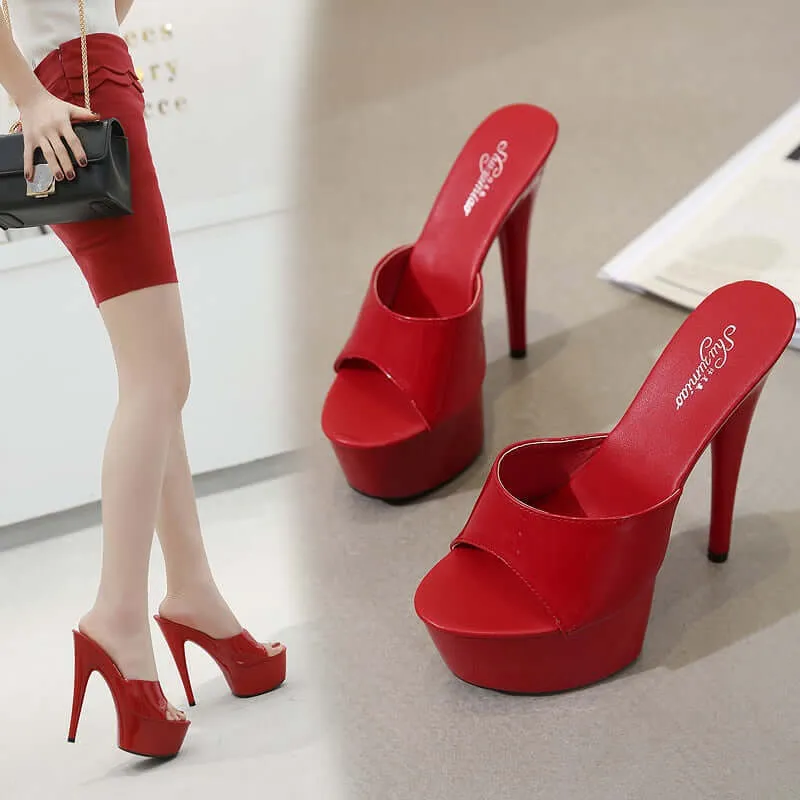 6 Color Woman Wedding Shoes Sandals-High-heeled 15cm Pumps