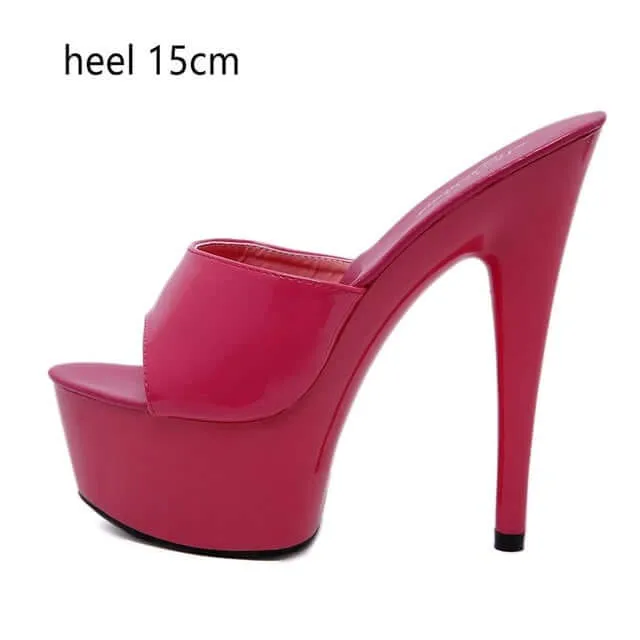6 Color Woman Wedding Shoes Sandals-High-heeled 15cm Pumps