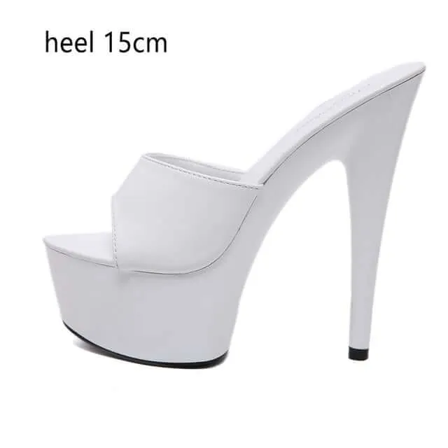 6 Color Woman Wedding Shoes Sandals-High-heeled 15cm Pumps