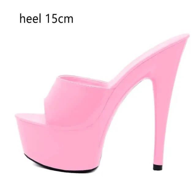 6 Color Woman Wedding Shoes Sandals-High-heeled 15cm Pumps