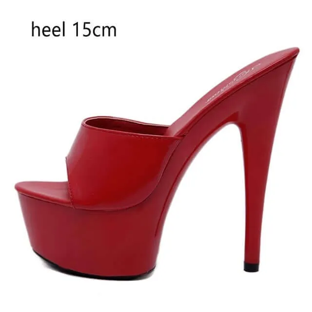 6 Color Woman Wedding Shoes Sandals-High-heeled 15cm Pumps