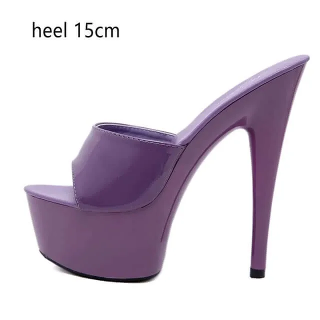 6 Color Woman Wedding Shoes Sandals-High-heeled 15cm Pumps