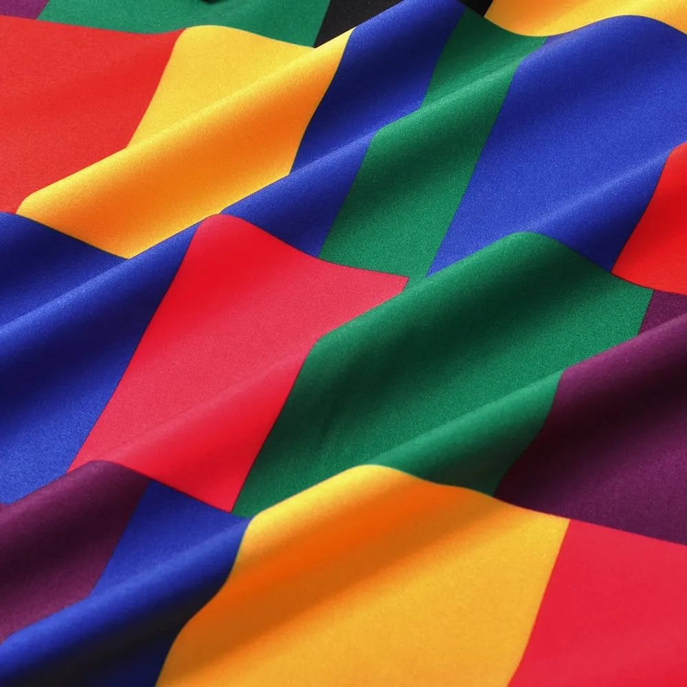 90s Aesthetic Rainbow Plus Size Blouse