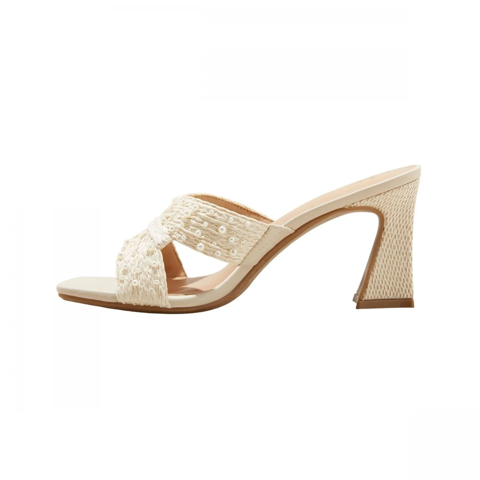 A New Day Womens Tia Mule Heels 89530399 Cream Off White 9M