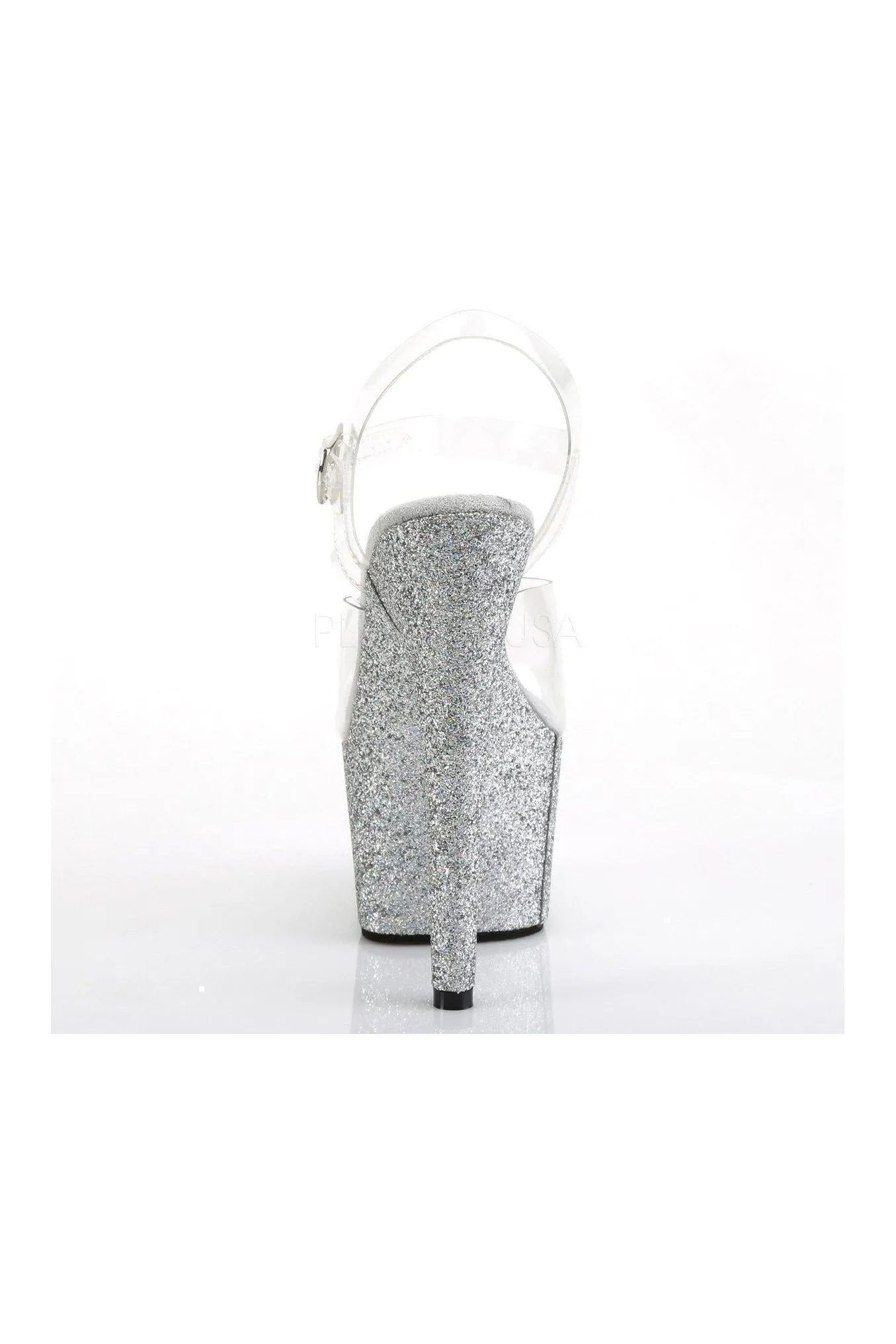 ADORE-708HMG Platform Sandals | Clear Vinyl
