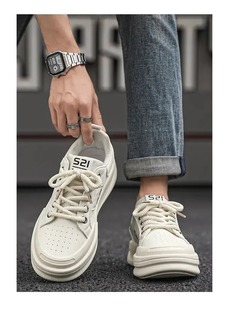 ADVBRIDGE  -  Design Men Chunky Sneakers Fashion Casual Increased Internal Cover Bottom Platform Shoes New High Quality Thick-soled Walking
