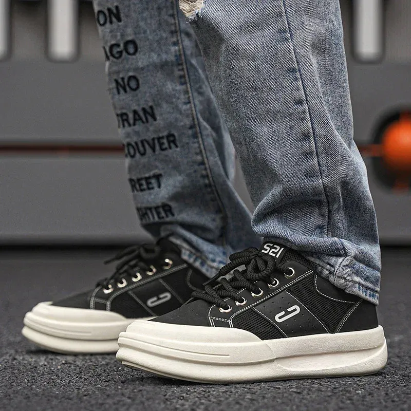 ADVBRIDGE  -  Design Men Chunky Sneakers Fashion Casual Increased Internal Cover Bottom Platform Shoes New High Quality Thick-soled Walking