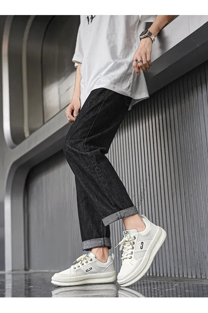 ADVBRIDGE  -  Design Men Chunky Sneakers Fashion Casual Increased Internal Cover Bottom Platform Shoes New High Quality Thick-soled Walking