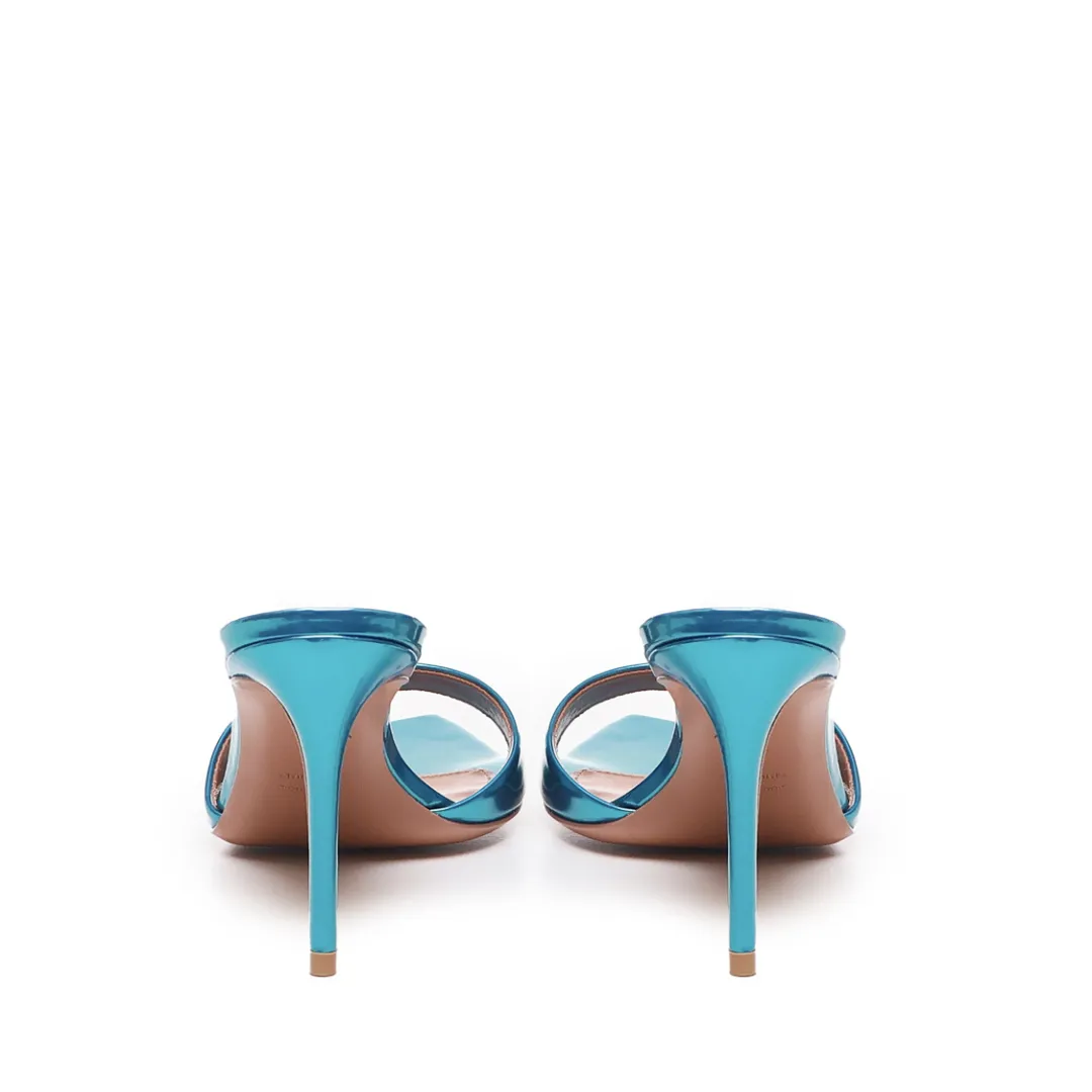 Alixia Sandal | Pelle | Petrolio