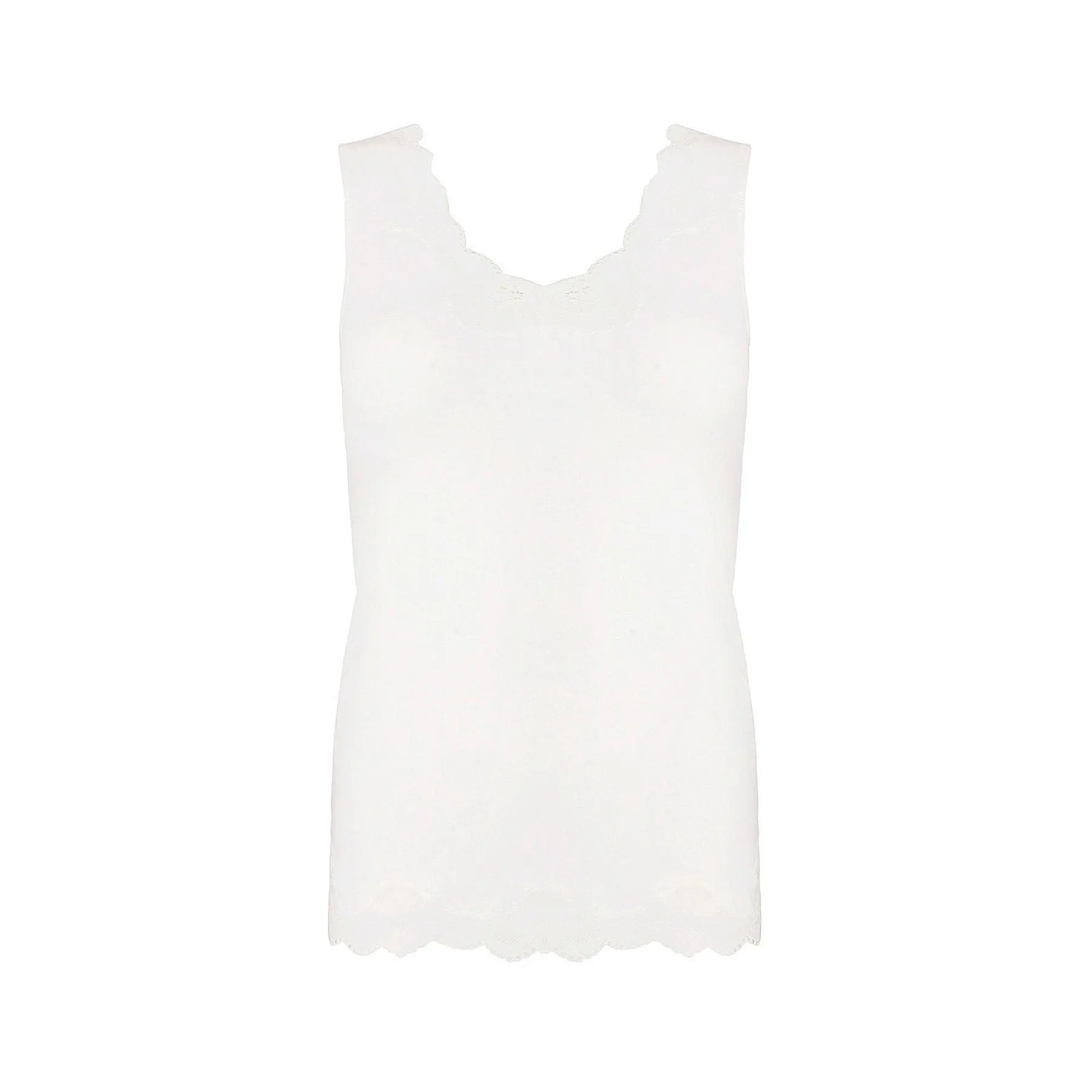 Antigel Simply Perfect VNeck Lace Trim Tank Top