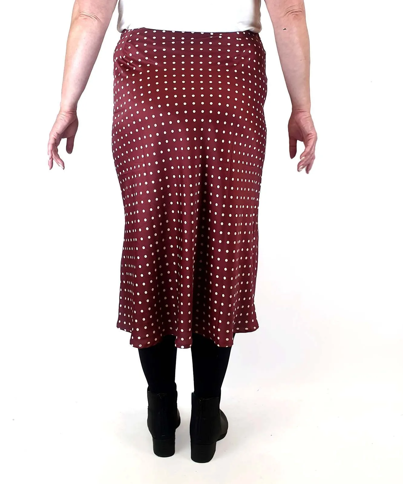 Atmos & Here red polka dot skirt size 18