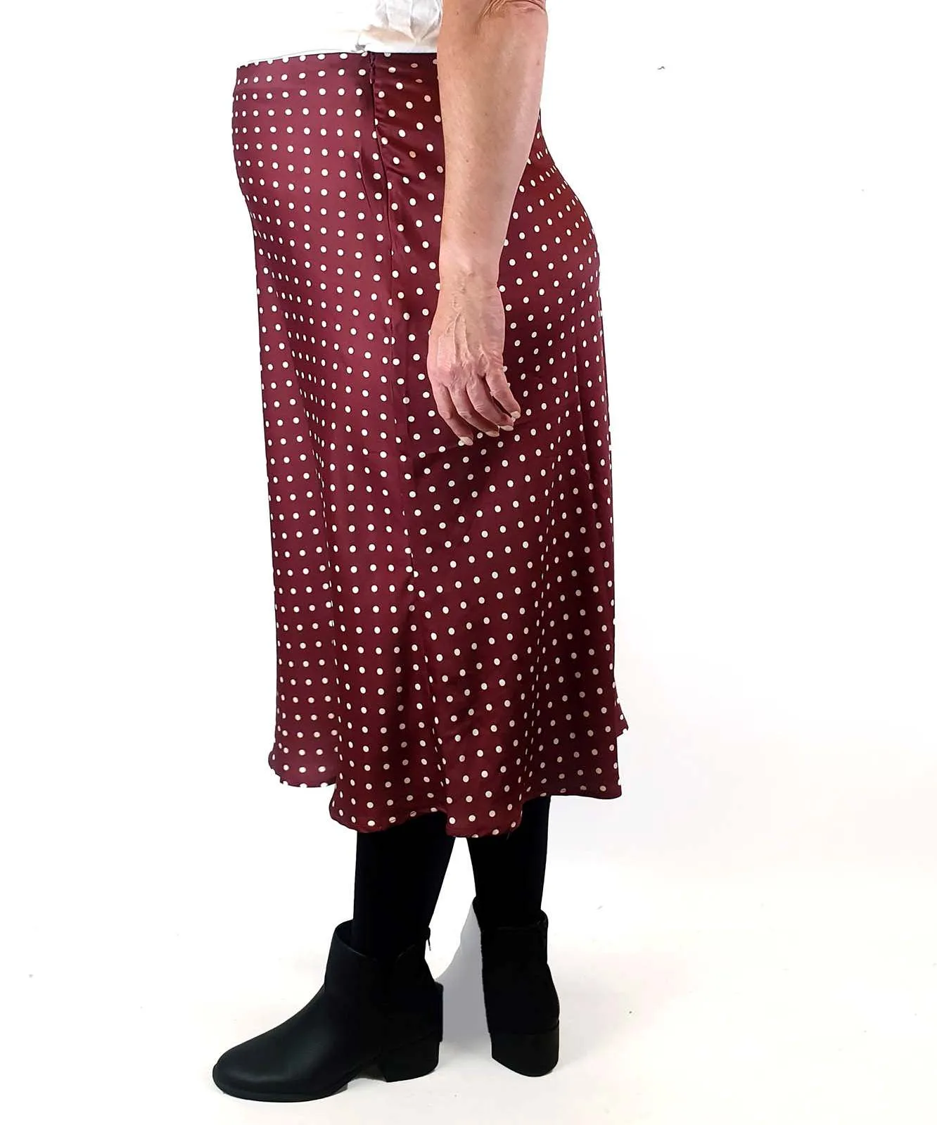 Atmos & Here red polka dot skirt size 18
