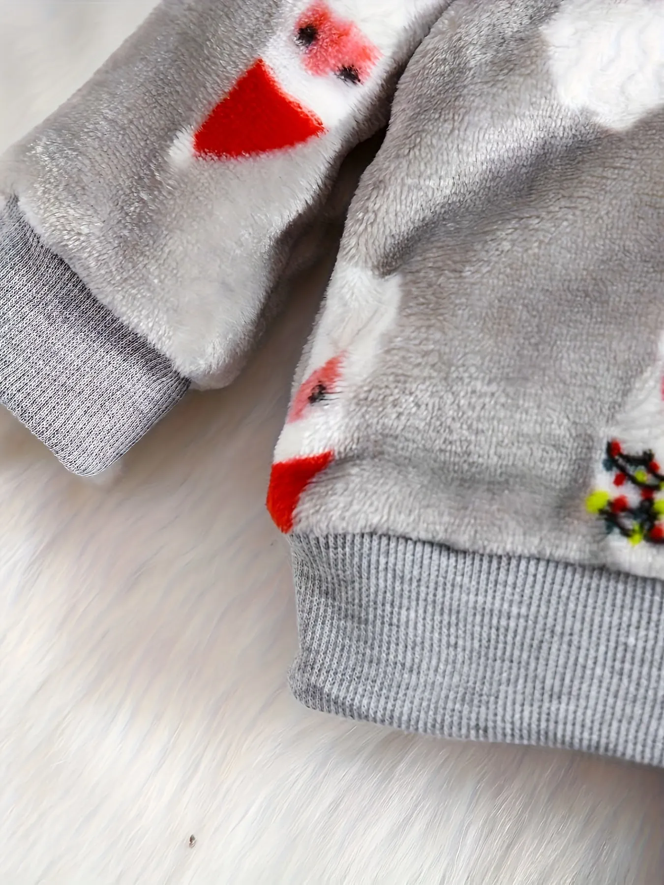 Baby Boys Christmas Fashion Autumn Winter Flannel Suit Children's Warm New Sweatshirt   Pants Two-piece Set Outdoor Wear