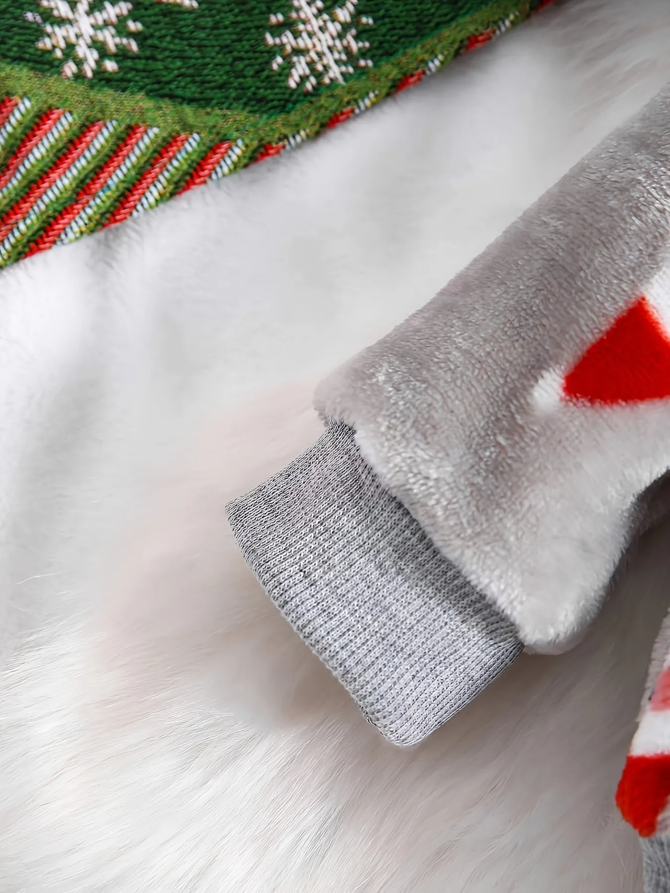 Baby Boys Christmas Fashion Autumn Winter Flannel Suit Children's Warm New Sweatshirt   Pants Two-piece Set Outdoor Wear