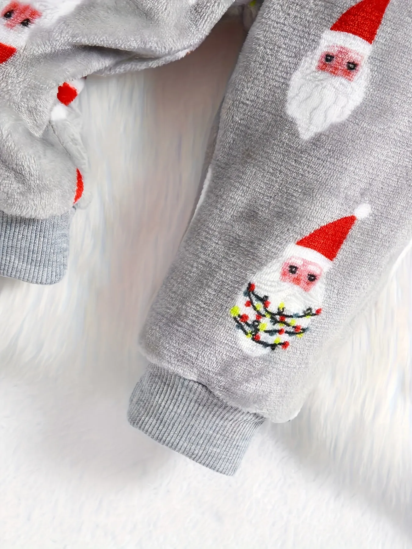 Baby Boys Christmas Fashion Autumn Winter Flannel Suit Children's Warm New Sweatshirt   Pants Two-piece Set Outdoor Wear