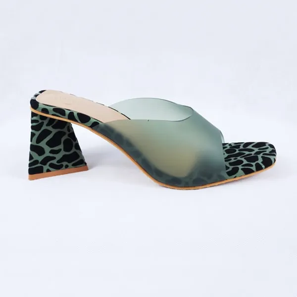 Benita Green Block Heels