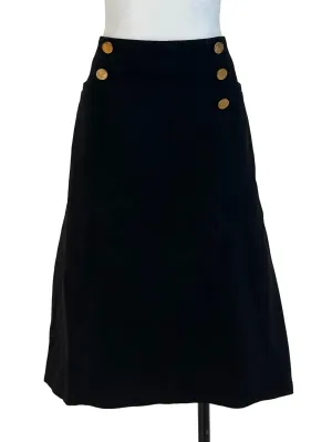 Black Buttoned Skirts