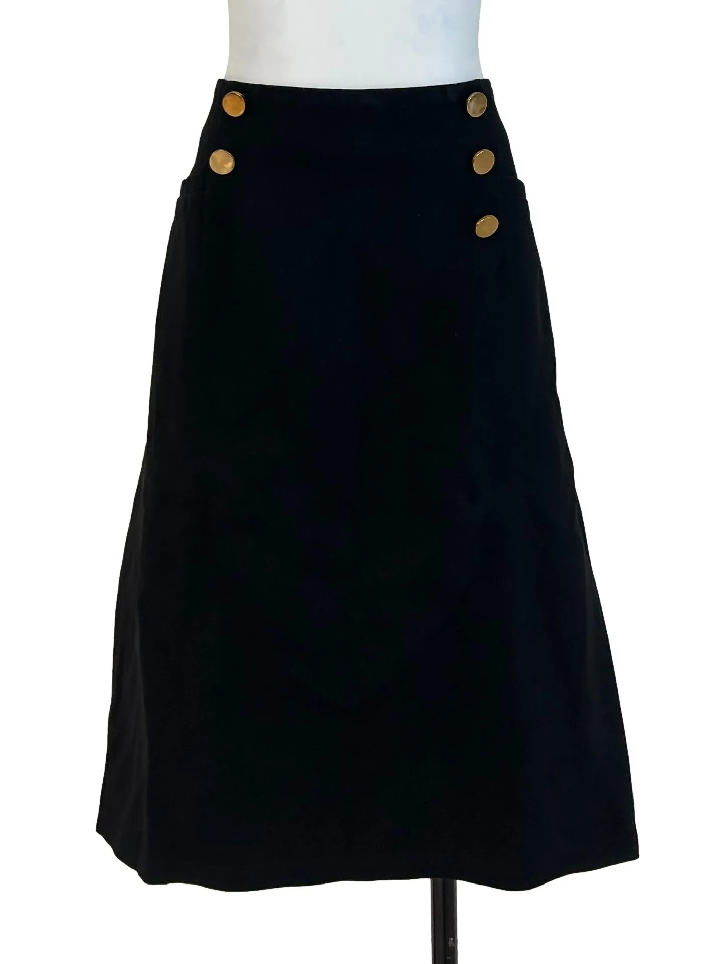 Black Buttoned Skirts