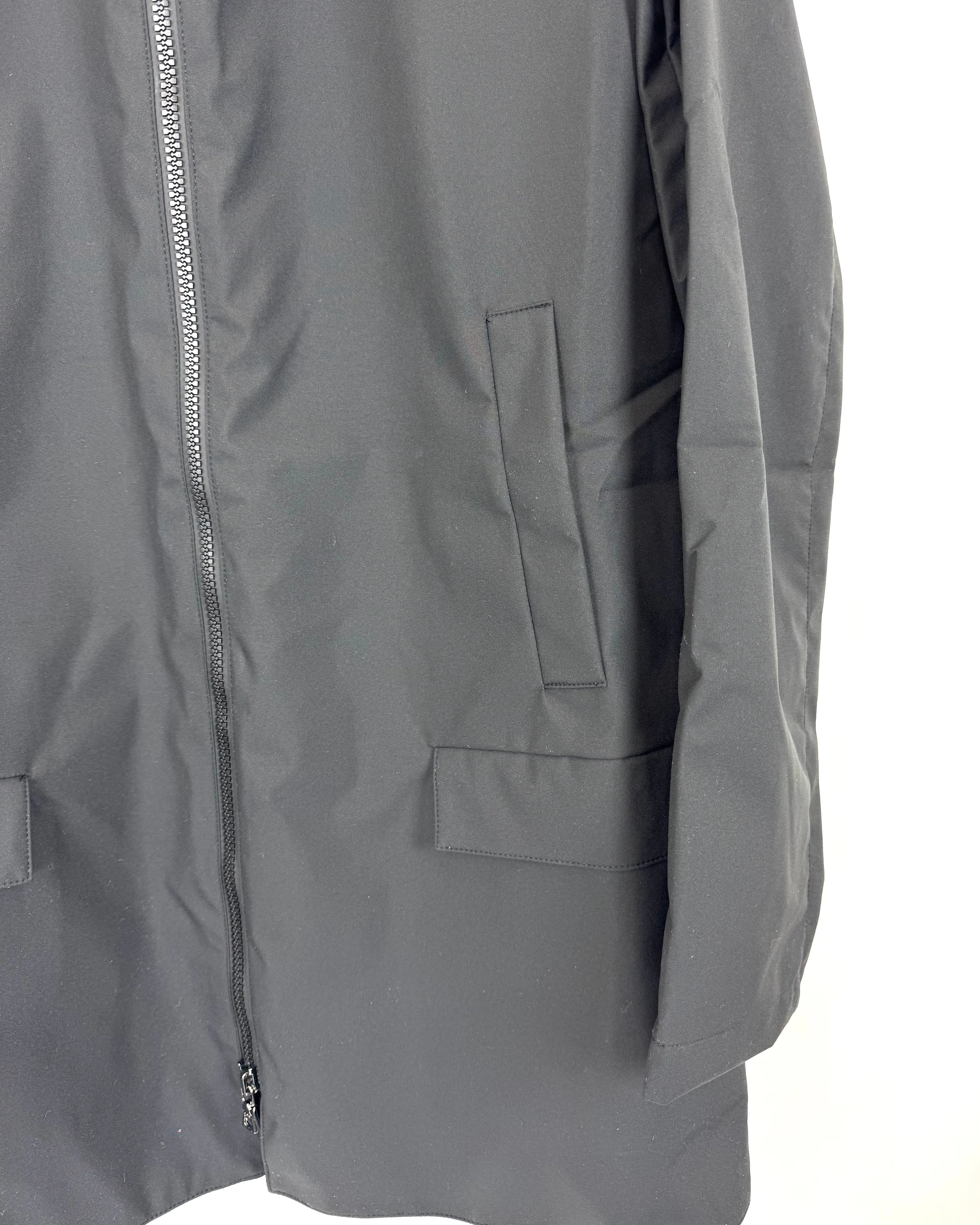 Black Straight Fit Raincoat - Size 0-6