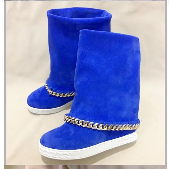 Botines mujer suede leather platform shoes