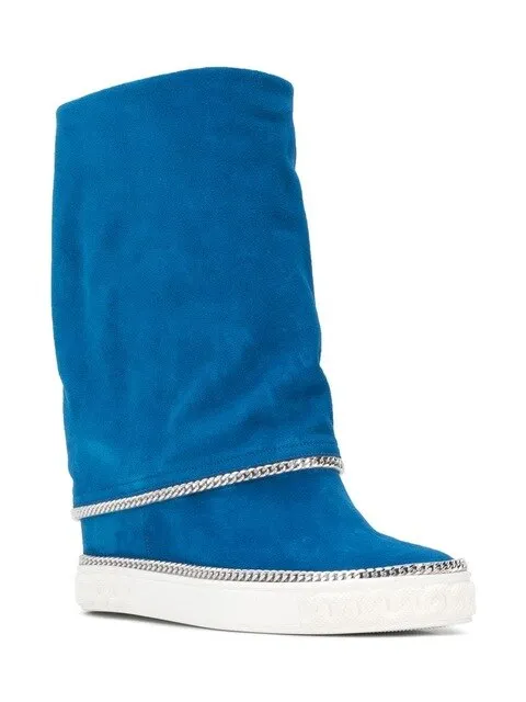 Botines mujer suede leather platform shoes