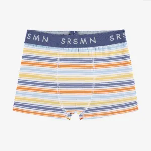Boxer crème à rayures, enfant || Cream boxer shorts with stripes, child