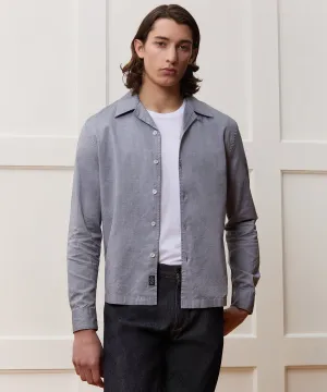 Boxy Fit Micro Oxford Shirt