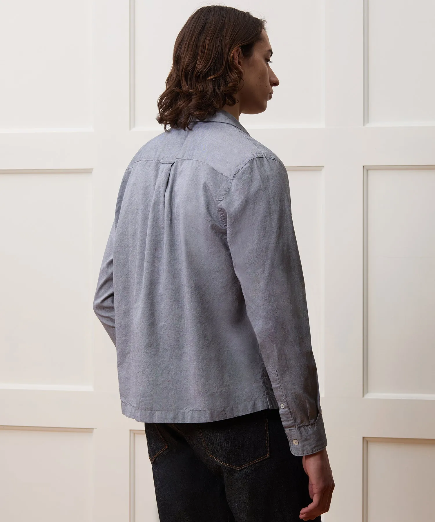 Boxy Fit Micro Oxford Shirt