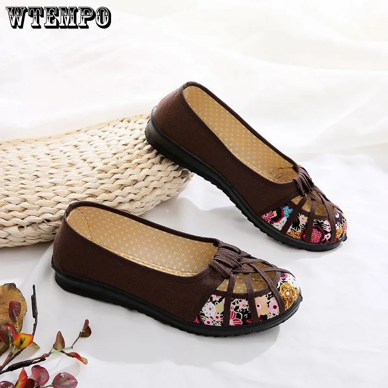 Brand Women's Casual Shoes New Breathable Mesh Shoes Sandals Hollow Single Shoes Cloth Shoes