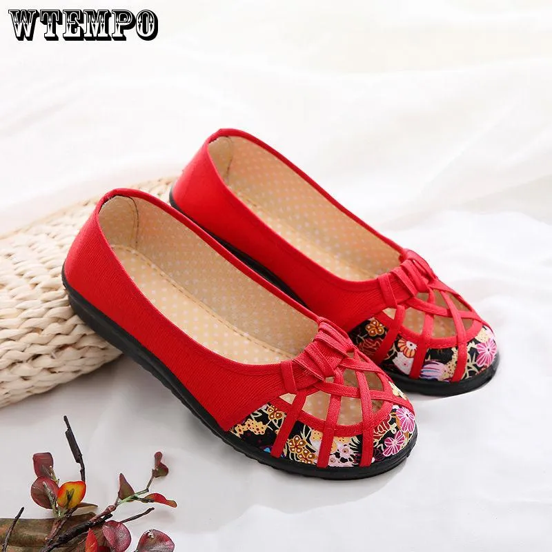 Brand Women's Casual Shoes New Breathable Mesh Shoes Sandals Hollow Single Shoes Cloth Shoes