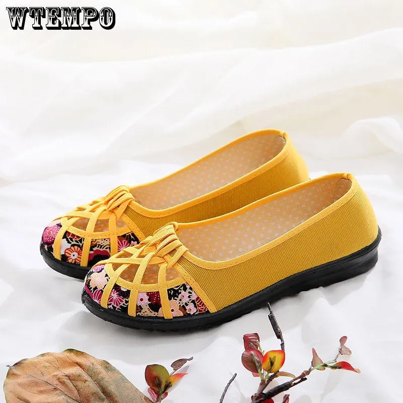 Brand Women's Casual Shoes New Breathable Mesh Shoes Sandals Hollow Single Shoes Cloth Shoes