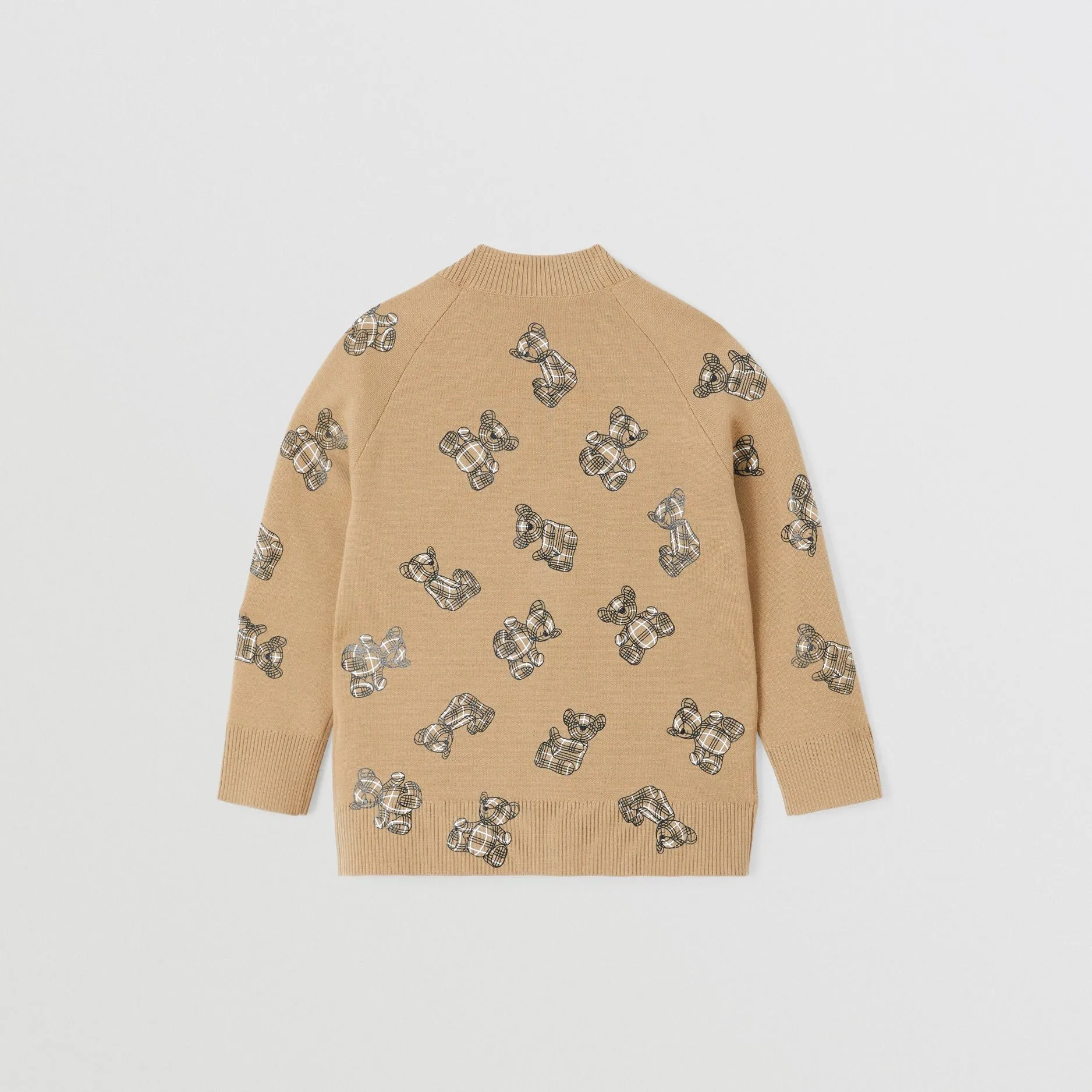 Burberry Beige Thomas Bear Print Blend Cardigan