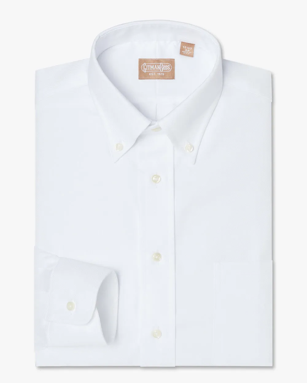 Button Down Royal Oxford White