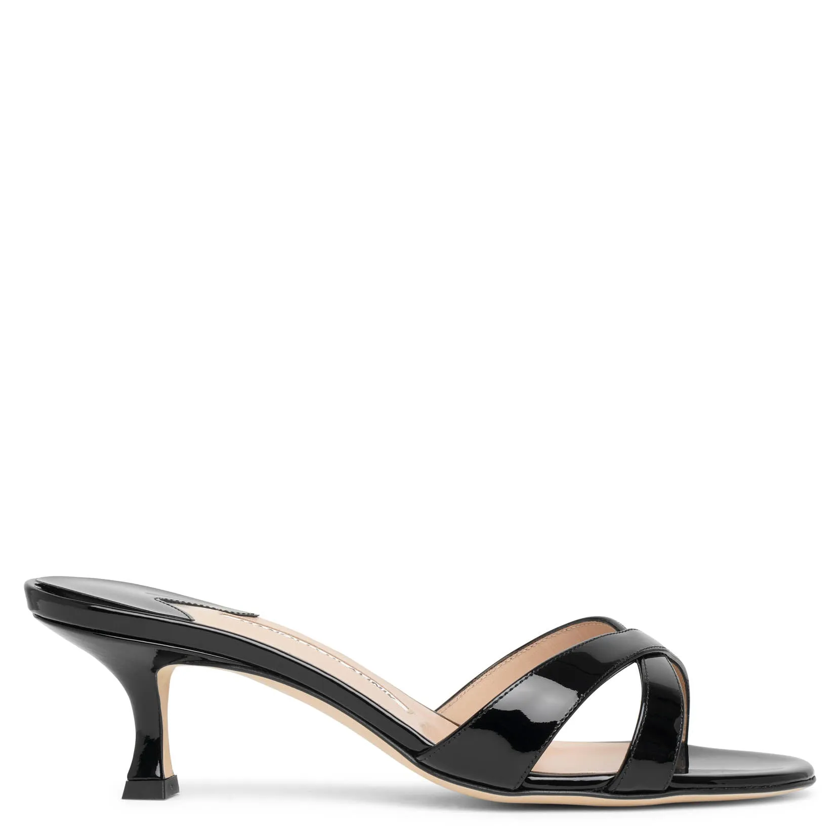 Callamu 50 patent black mules