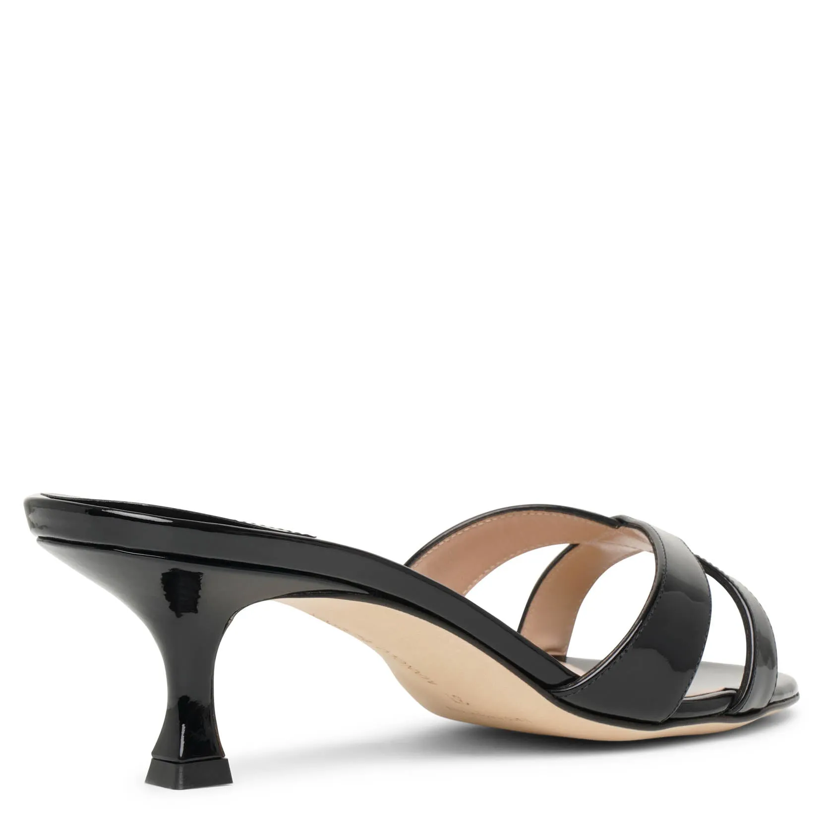 Callamu 50 patent black mules