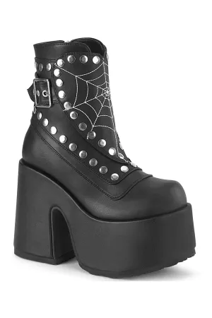 CAMEL-70 Black Vegan Leather Knee boot