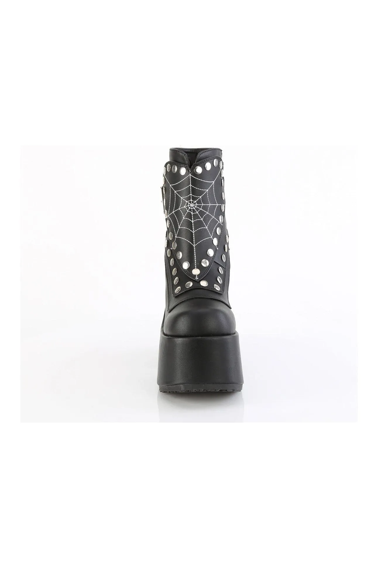 CAMEL-70 Black Vegan Leather Knee boot