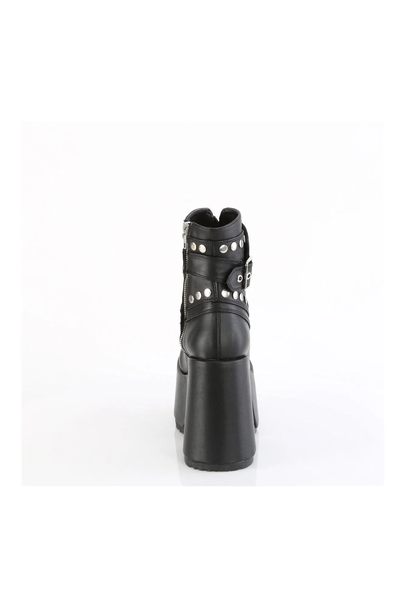 CAMEL-70 Black Vegan Leather Knee boot