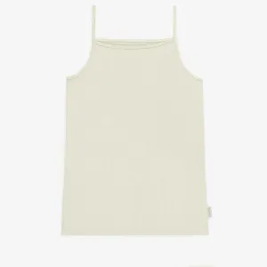 Camisole crème avec petits coeurs en jersey, enfant || Cream camisole with little hearts in jersey, child