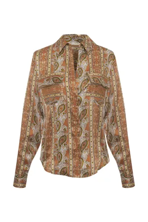 Capri Pocket Shirt Fall Camel