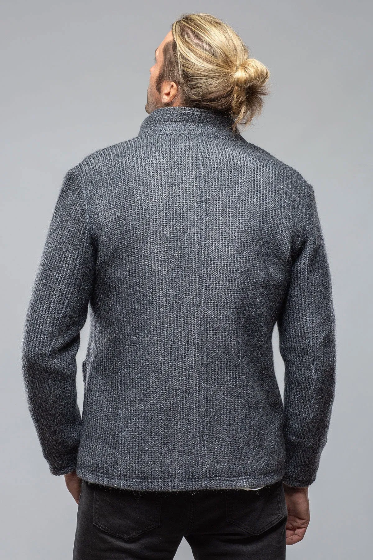 Cardigan Shirt Jacket In Navy
