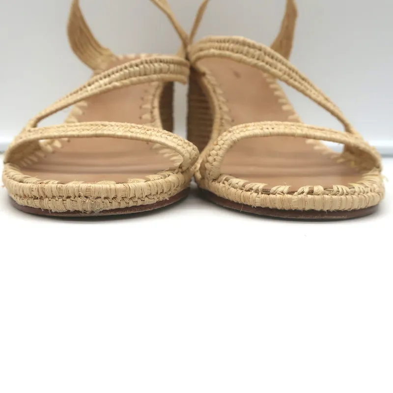 Carrie Forbes Salah Raffia Sandals Natural Size 41 High Heel Mules