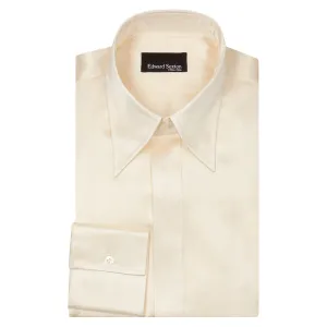 Champagne Point Collar Silk Shirt