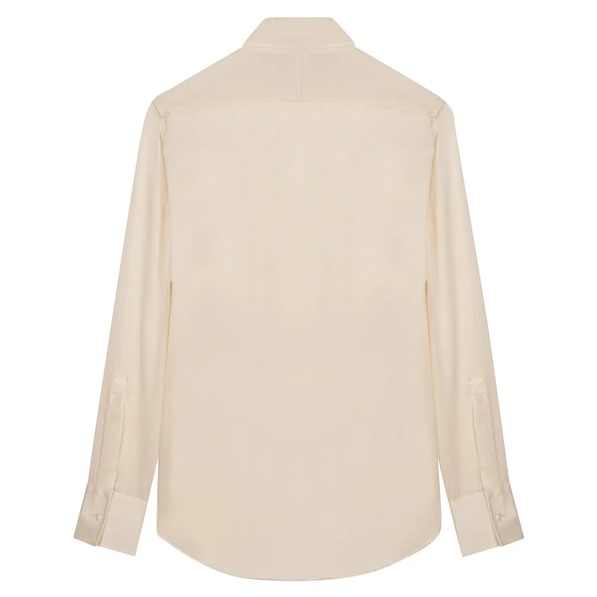 Champagne Point Collar Silk Shirt